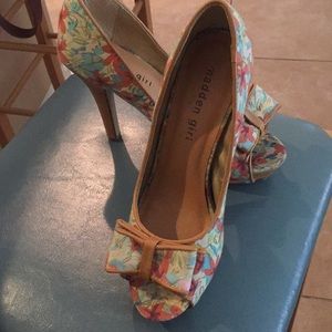 Floral high heels